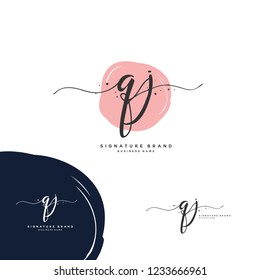 Q J QJ Initial logo template vector