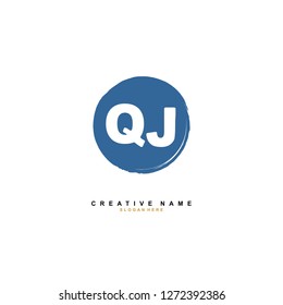 Q J QJ Initial logo template vector. Letter logo concept