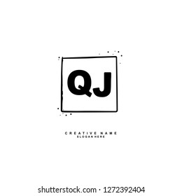 Q J QJ Initial logo template vector. Letter logo concept