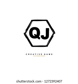 Q J QJ Initial logo template vector. Letter logo concept