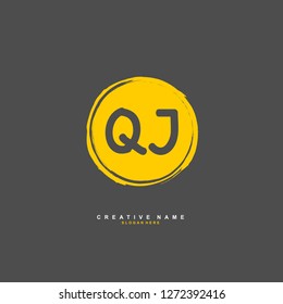 Q J QJ Initial logo template vector. Letter logo concept