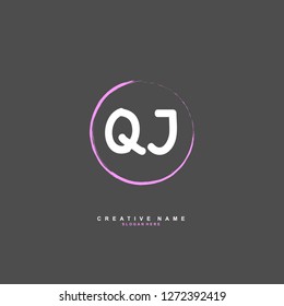 Q J QJ Initial logo template vector. Letter logo concept