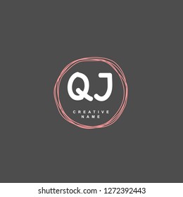 Q J QJ Initial logo template vector. Letter logo concept