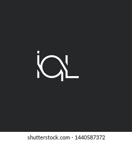 I Q L letters Joint logo icon vector template.