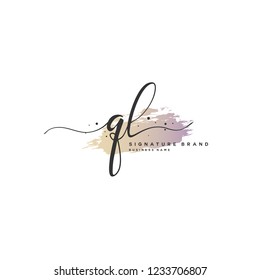 Q L QL Initial logo template vector
