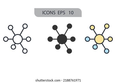 Q learning icons  symbol vector elements for infographic web