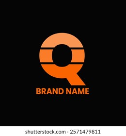 Q letter abstract logo design