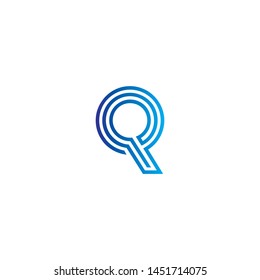 Q letter Abstract logo Vector