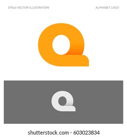Q Letter Alphabet Abstract vector text logo 