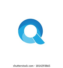 Q Letter Alphabet font logo vector design