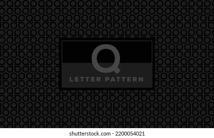 Q Letter Alphabet Seamless Pattern Background
