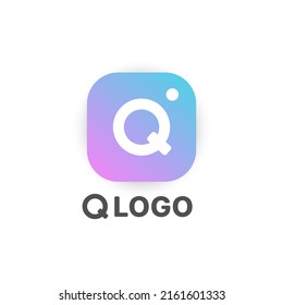 Q letter camera logo design. A great logo for photography, digital agency, and filming studio.