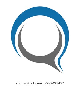 Q letter chat logo icon template 1