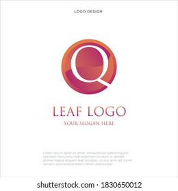 Q letter colorful logo in the circle. Vector design template elements for your application or company identity.
