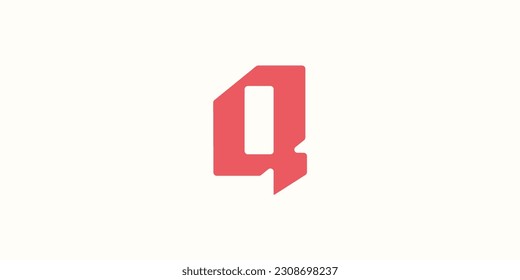 
Q letter concept, typography logo concept, monogram logo and initials letter logo, modern and simple