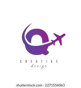 Q letter with Creative Air Travel Logo Design Air Travel Logo Design Template. tour and travel logo design