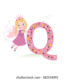 Q letter with a cute fairy tale