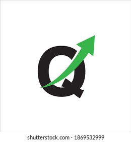 Q letter financial logo design vector