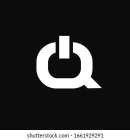 Q letter formed electric line. Vector design template elements for your application or corporate identity. Technology, digital, electronics, chip, connection concept. 