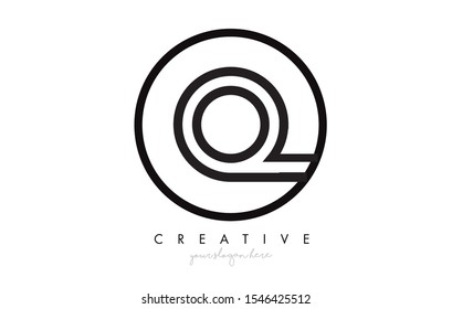 Q Letter Icon Logo Design With Monogram Creative Look. Letter Circle Line Design Vector Illustration.