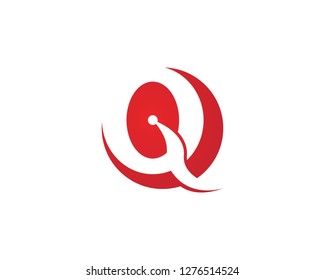 Q letter icon logo template