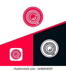Q letter initial icon logo design, line style logo design