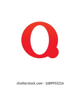 Q letter initial icon logo design vector template