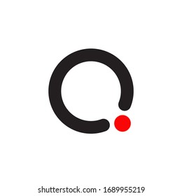 Letra Q icono inicial diseño vectorial
