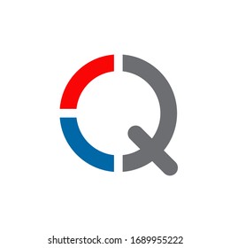 Letra Q icono inicial diseño vectorial