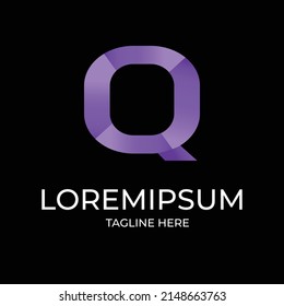 Q Letter initial Logo Design monogram