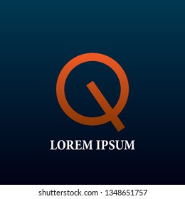 Q letter initial logo, sign, icor or symbol for creative and business company