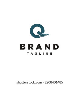 Q Letter initial octo octopus cracen logo icon vector Template