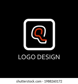 q letter isolated for logo design