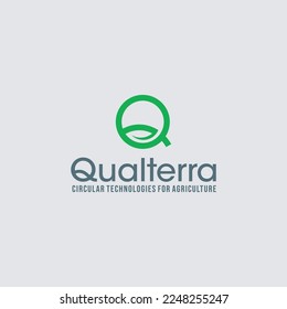 Carta Q Con Logotipo De Hoja, Letra Q Eco Deja Plantilla De Diseño De Icono De Logotipo