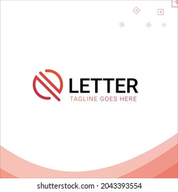 Q letter line logo template