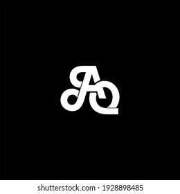 A Q letter logo abstract design on black color background. aq alphabet
