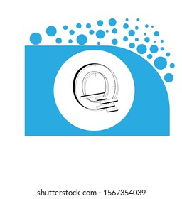 Q letter logo with background.