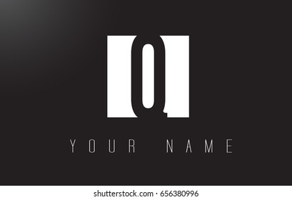 Q Letter Logo With Black and White Letters Negative Space Design.