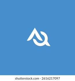 A Q Letter Logo blue sea 