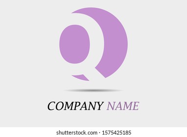 Q Letter logo in circle. Vector design template elements for your application or company identity