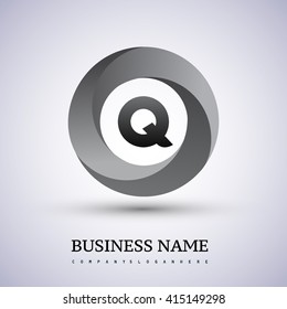 Q Letter Logo Circle Vector Design Stock Vector (Royalty Free ...