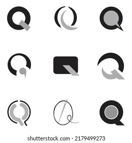 Q letter logo collection design