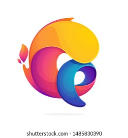 Q letter logo consisting of fire flames. Font style, vector design template elements for your application or corporate identity.