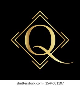 Diseño del logotipo de la letra Q, logotipo de la letra Q