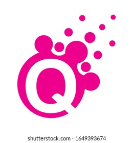 Q Letter Logo Design with Creative Paper Cut and Serif Font.