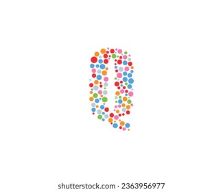 Q letter logo design element with circle shape