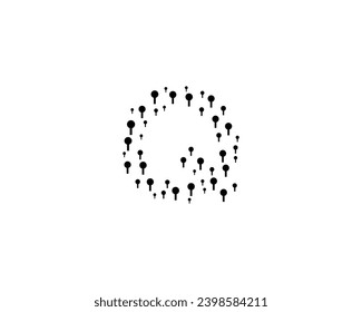 Q letter logo design element