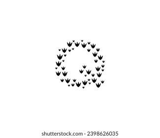 Q letter logo design element