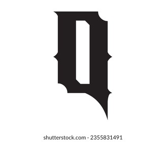 Elementos de diseño del logotipo de letra Q