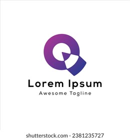 Q letter logo design icon